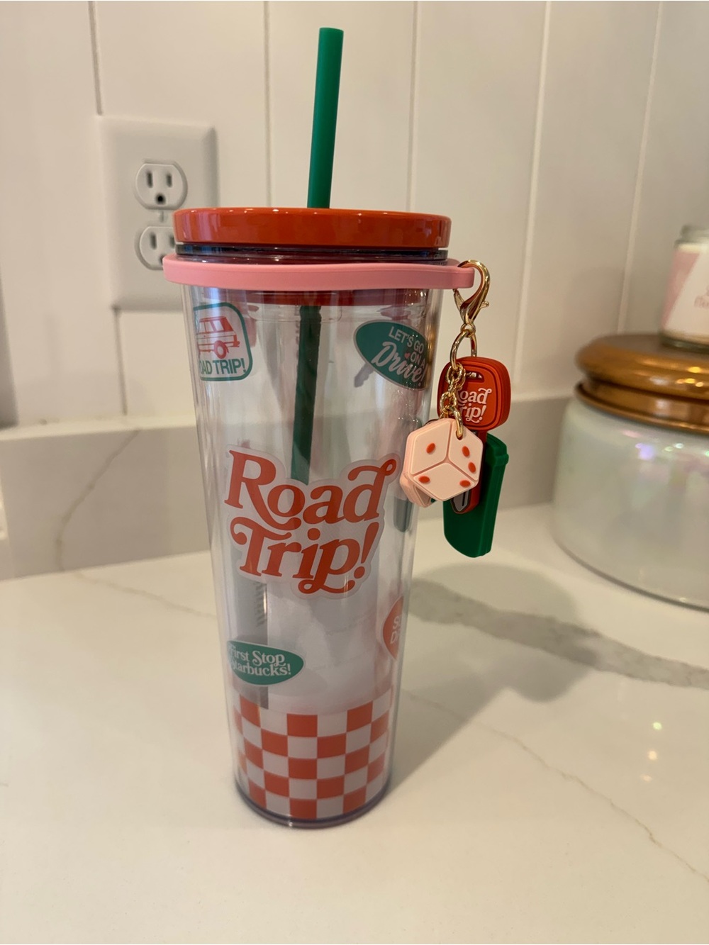 Starbucks X Dandy Worldwide Road Trip Limited Edition 24 oz Tumbler with Charms